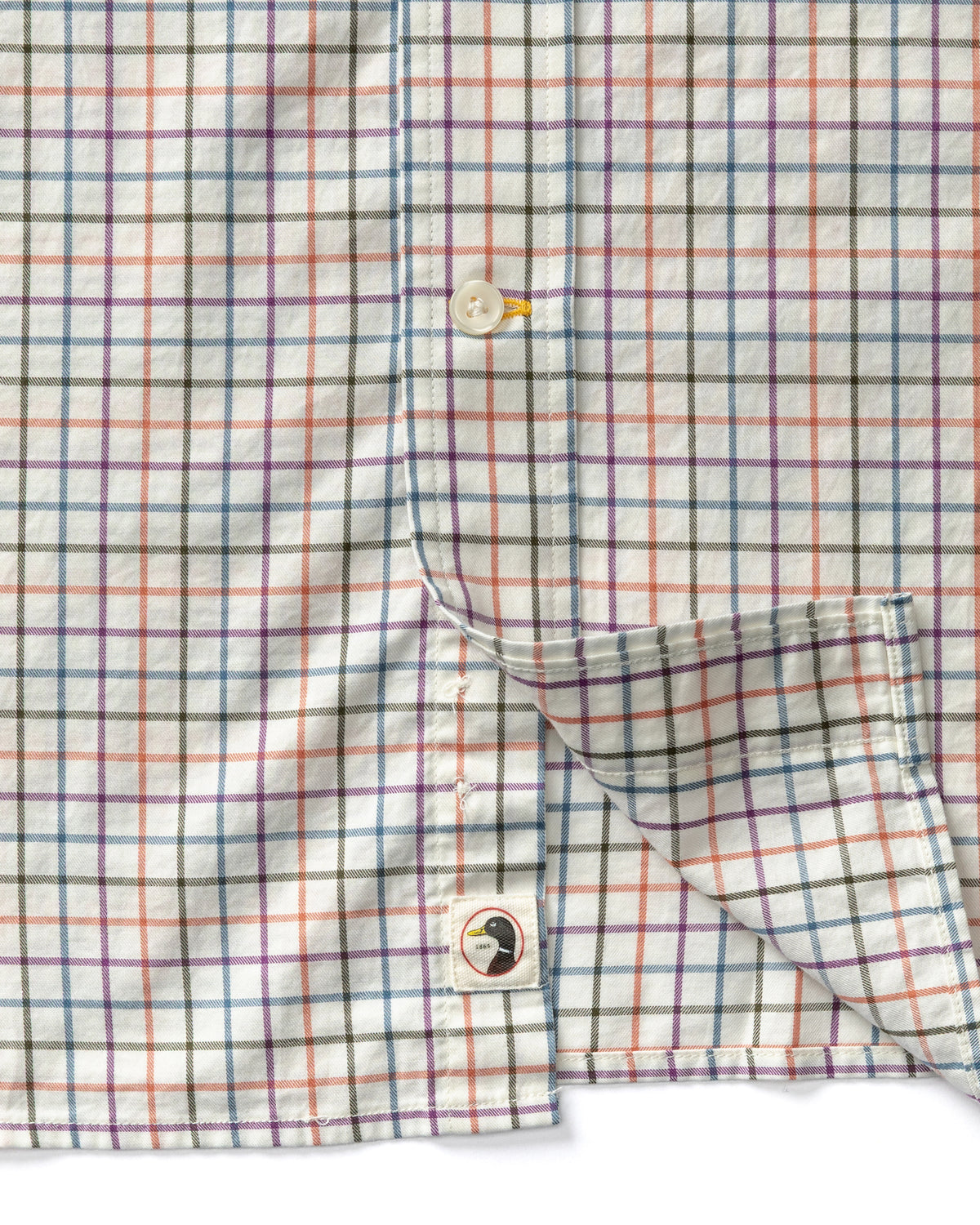 Cotton Twill Sport Shirt - Joyner Plaid - Weathered Rose