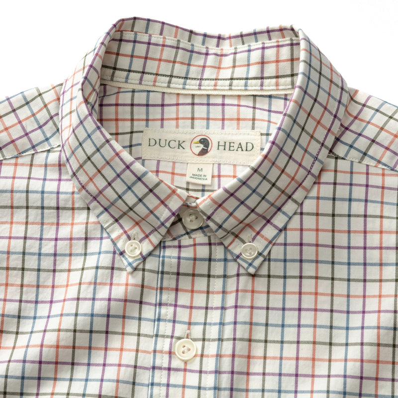 Cotton Twill Sport Shirt - Joyner Plaid - Weathered Rose