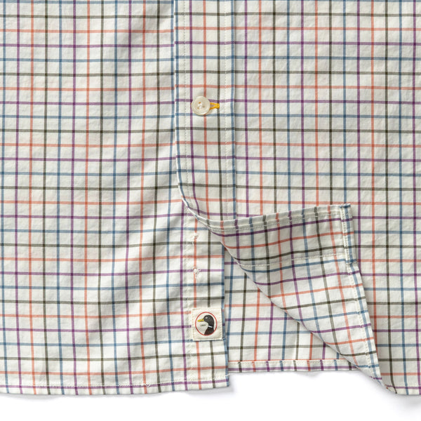 Cotton Twill Sport Shirt - Joyner Plaid - Weathered Rose