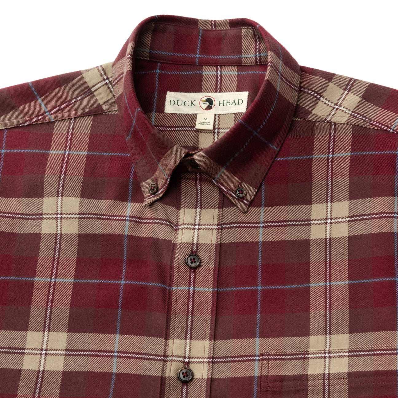 Cotton Flannel Sport Shirt - Buckner Plaid - Tawny Port