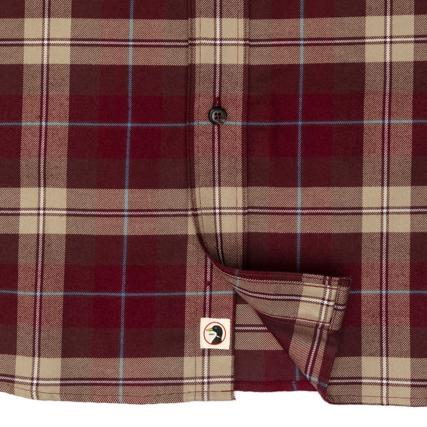 Cotton Flannel Sport Shirt - Buckner Plaid - Tawny Port