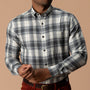 Cotton Flannel Sport Shirt - Rolland Plaid - Charcoal Heather