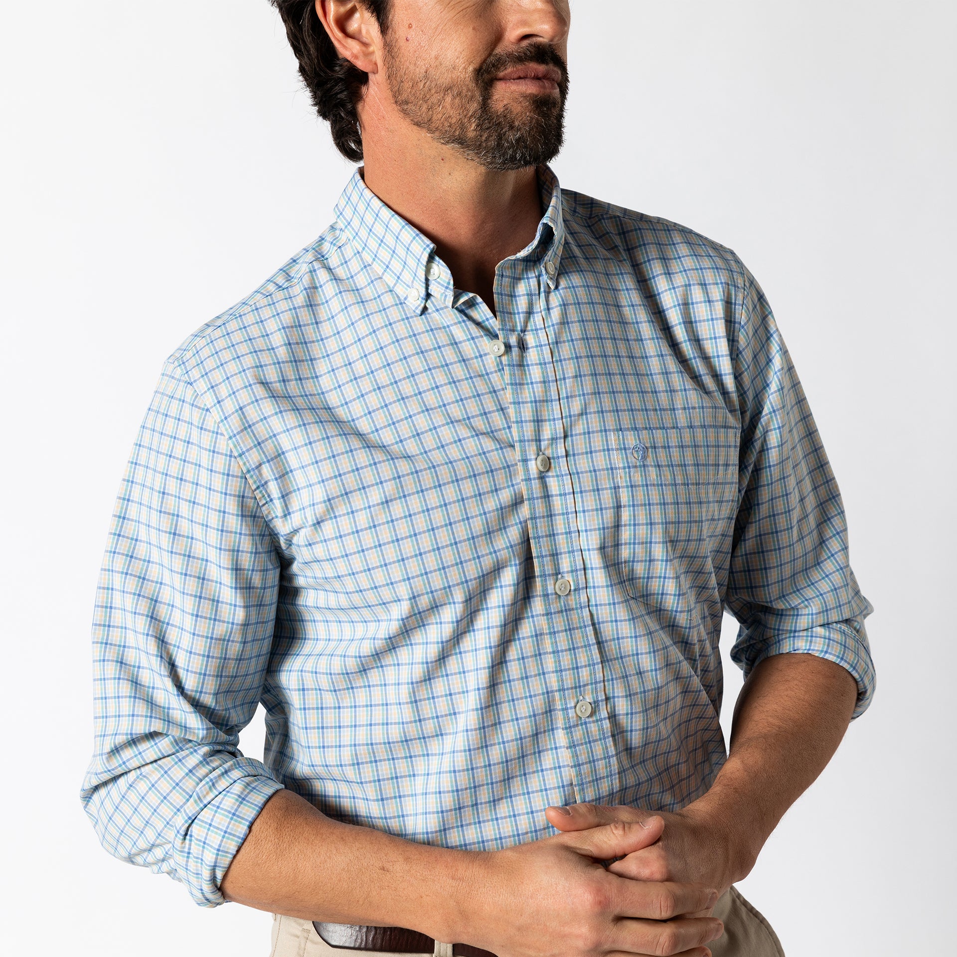 Performance Poplin Sport Shirt - Bradley Plaid