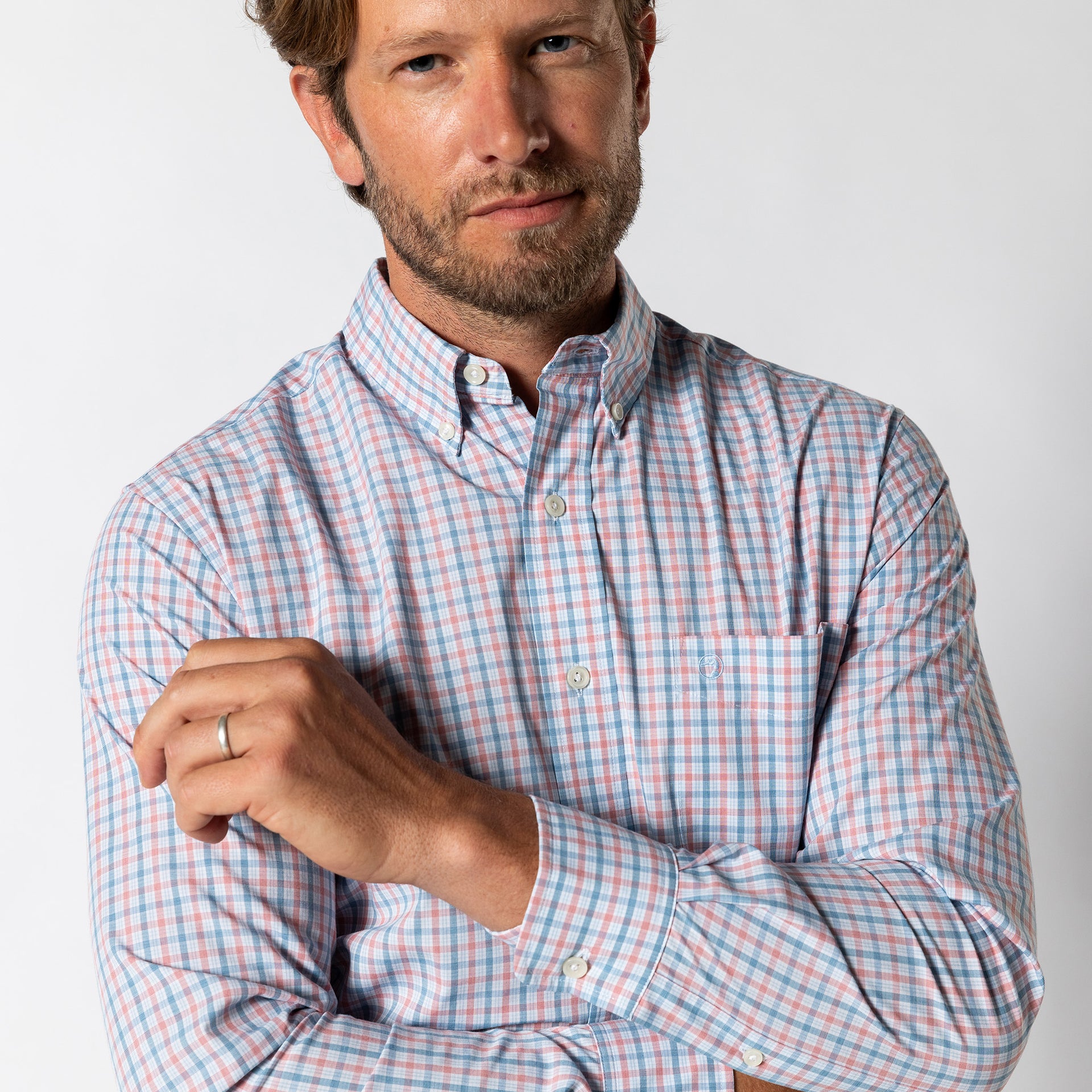 Performance Poplin Sport Shirt - Trent Plaid