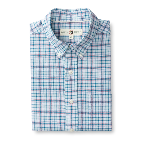 Linen Cotton Oxford Sport Shirt - Broome Plaid