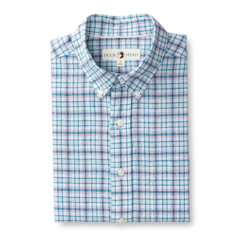 Linen Cotton Oxford Sport Shirt - Broome Plaid
