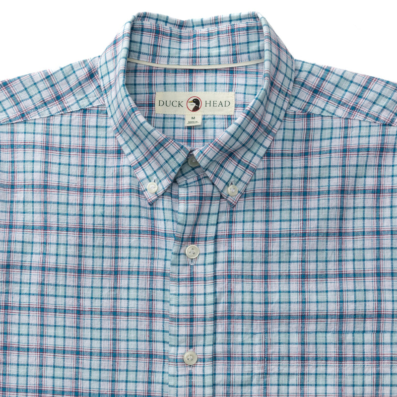 Linen Cotton Oxford Sport Shirt - Broome Plaid