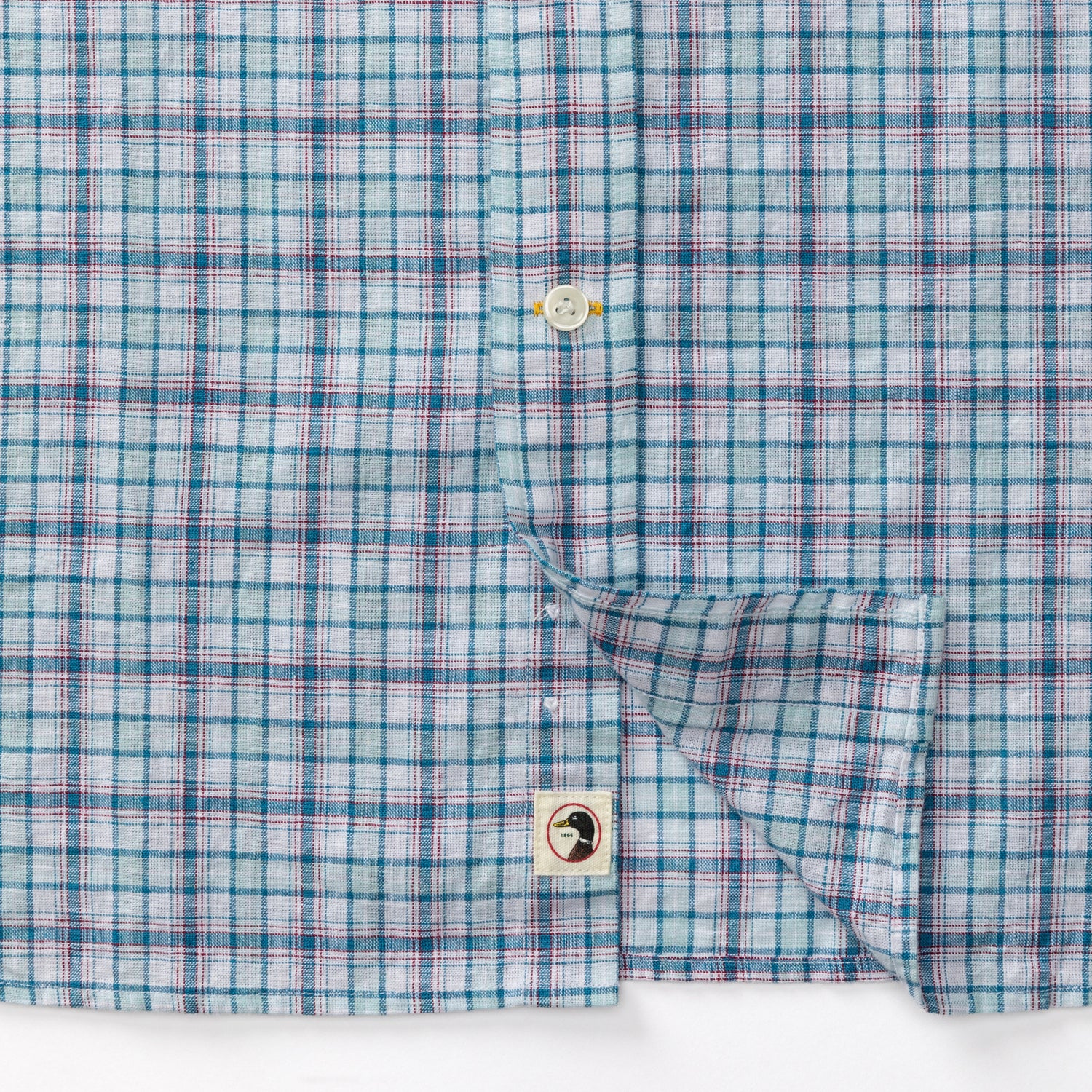 Linen Cotton Oxford Sport Shirt - Broome Plaid