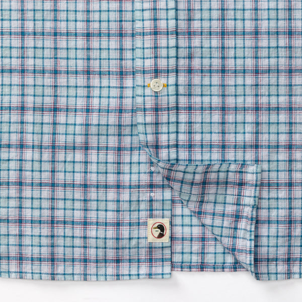 Linen Cotton Oxford Sport Shirt - Broome Plaid
