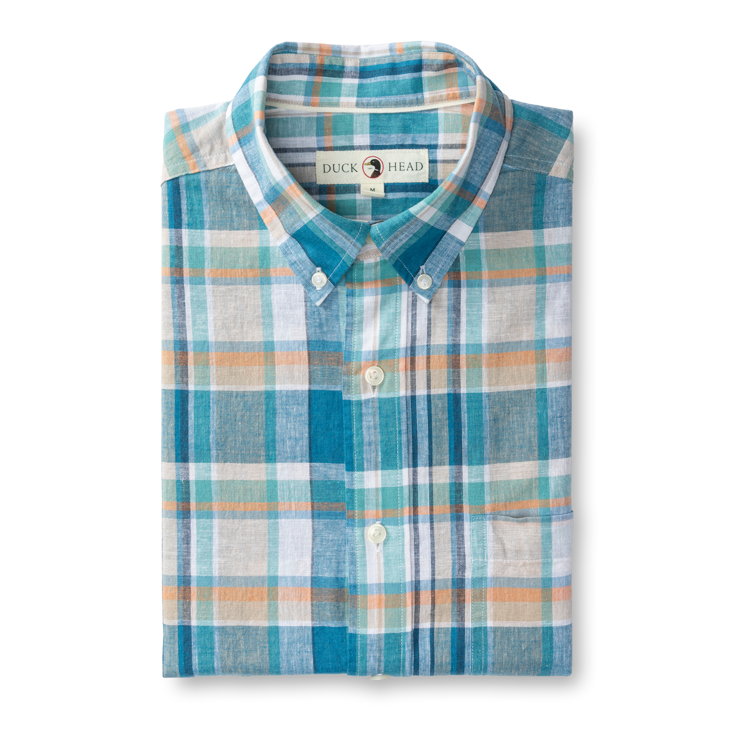 Linen Cotton Oxford Sport Shirt - Greenfield Plaid