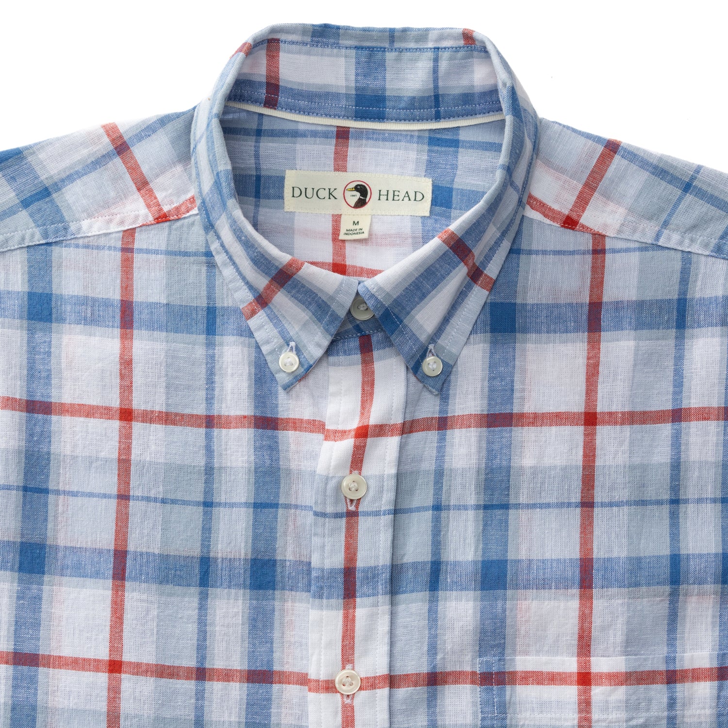 Linen Cotton Oxford Sport Shirt - Conner Plaid