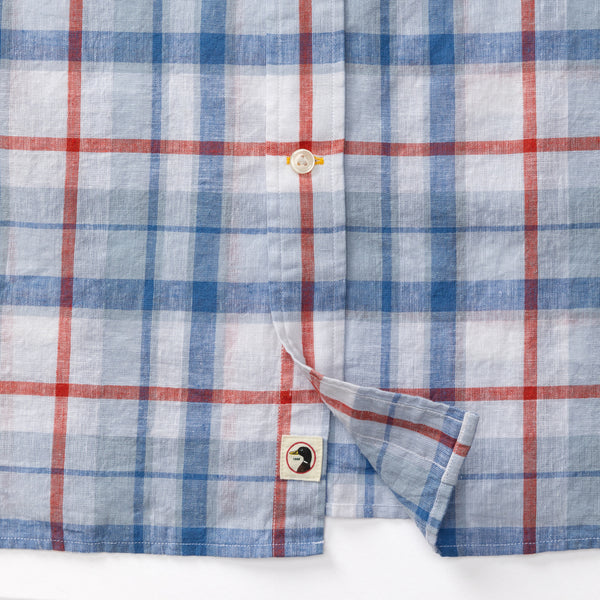 Linen Cotton Oxford Sport Shirt - Conner Plaid