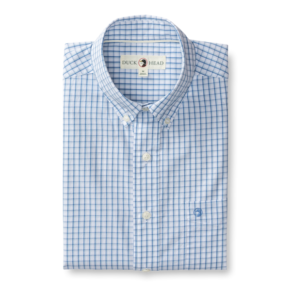 Cotton Poplin Sport Shirt - Edgewood Plaid