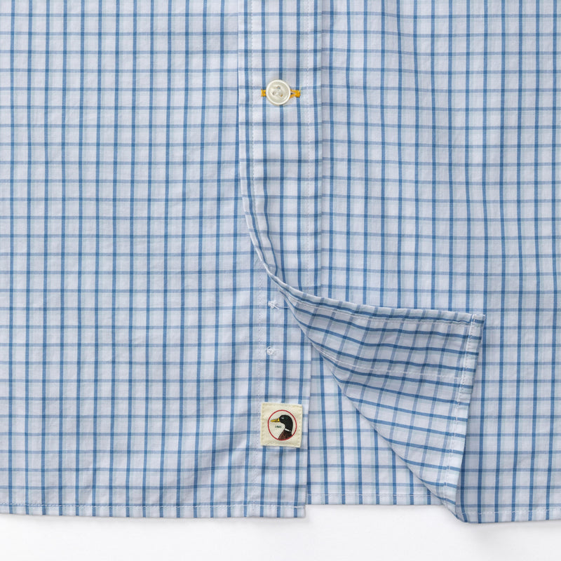 Cotton Poplin Sport Shirt - Edgewood Plaid