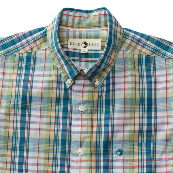 Cotton Poplin Sport Shirt - Cascade Plaid