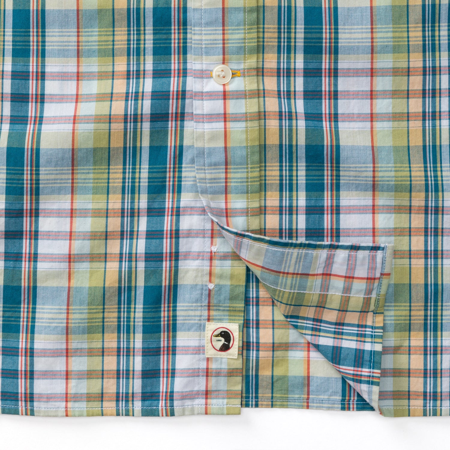 Cotton Poplin Sport Shirt - Cascade Plaid