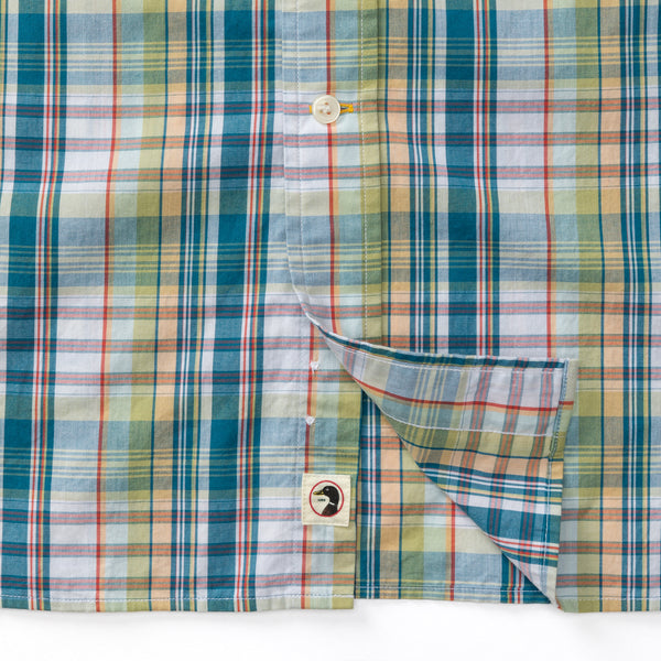 Cotton Poplin Sport Shirt - Cascade Plaid