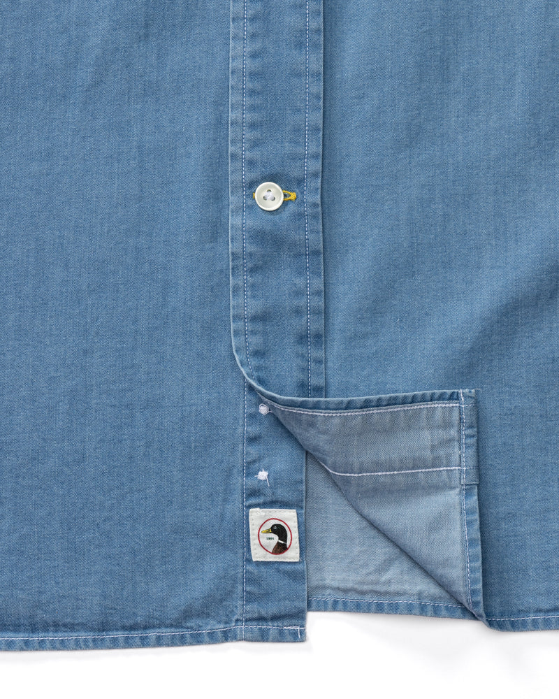 Denim Twill Sport Shirt - Dustin Solid - Denim