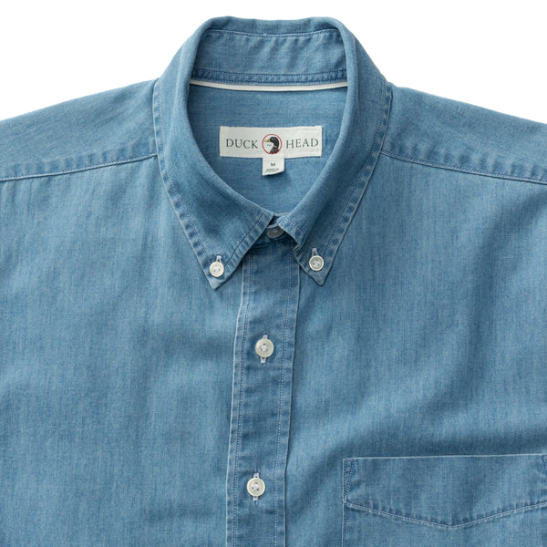Denim Twill Sport Shirt - Dustin Solid - Denim