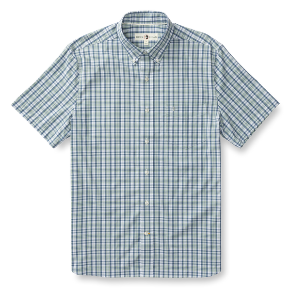 Performance Poplin Sport Shirt - Cobble Plaid