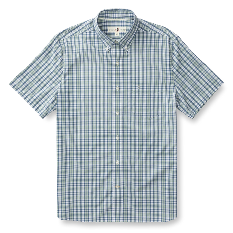 Performance Poplin Sport Shirt - Cobble Plaid