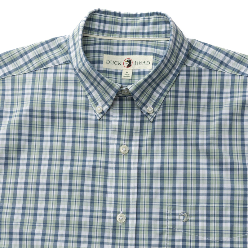 Performance Poplin Sport Shirt - Cobble Plaid