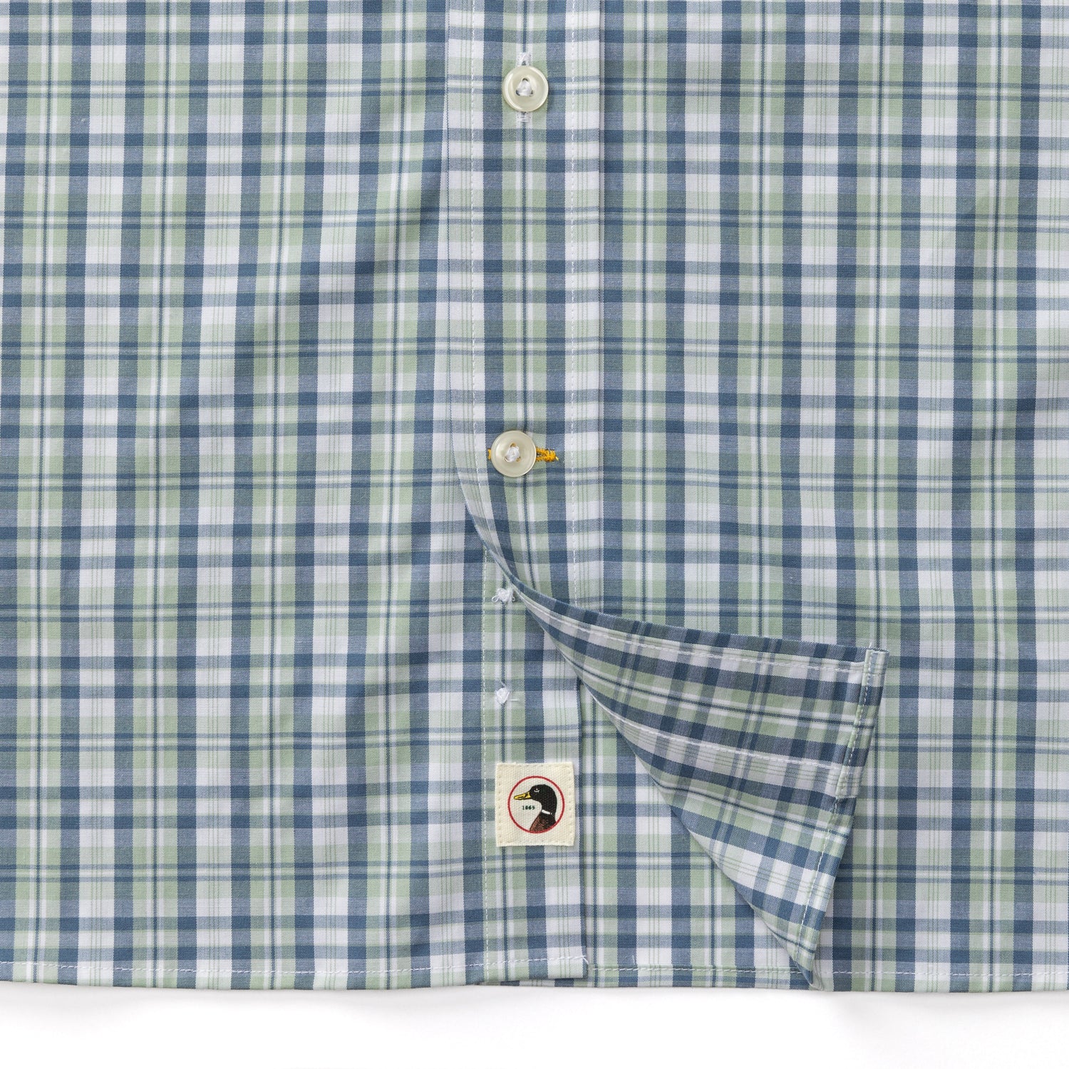 Performance Poplin Sport Shirt - Cobble Plaid