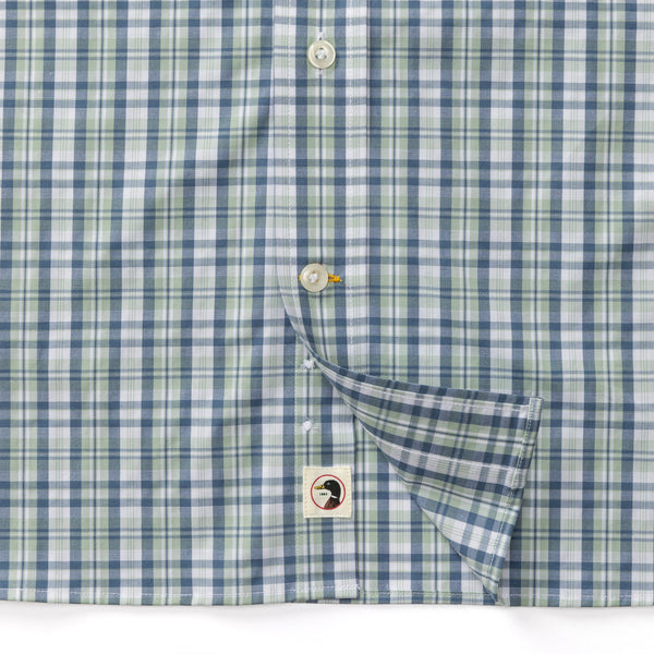 Performance Poplin Sport Shirt - Cobble Plaid