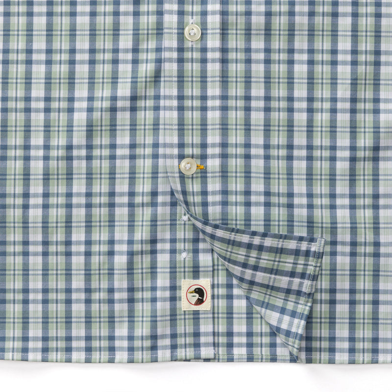 Performance Poplin Sport Shirt - Cobble Plaid