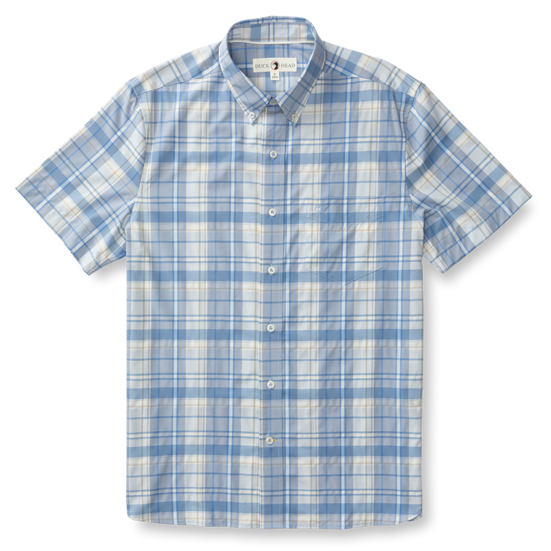 Performance Poplin Sport Shirt - Marina Plaid