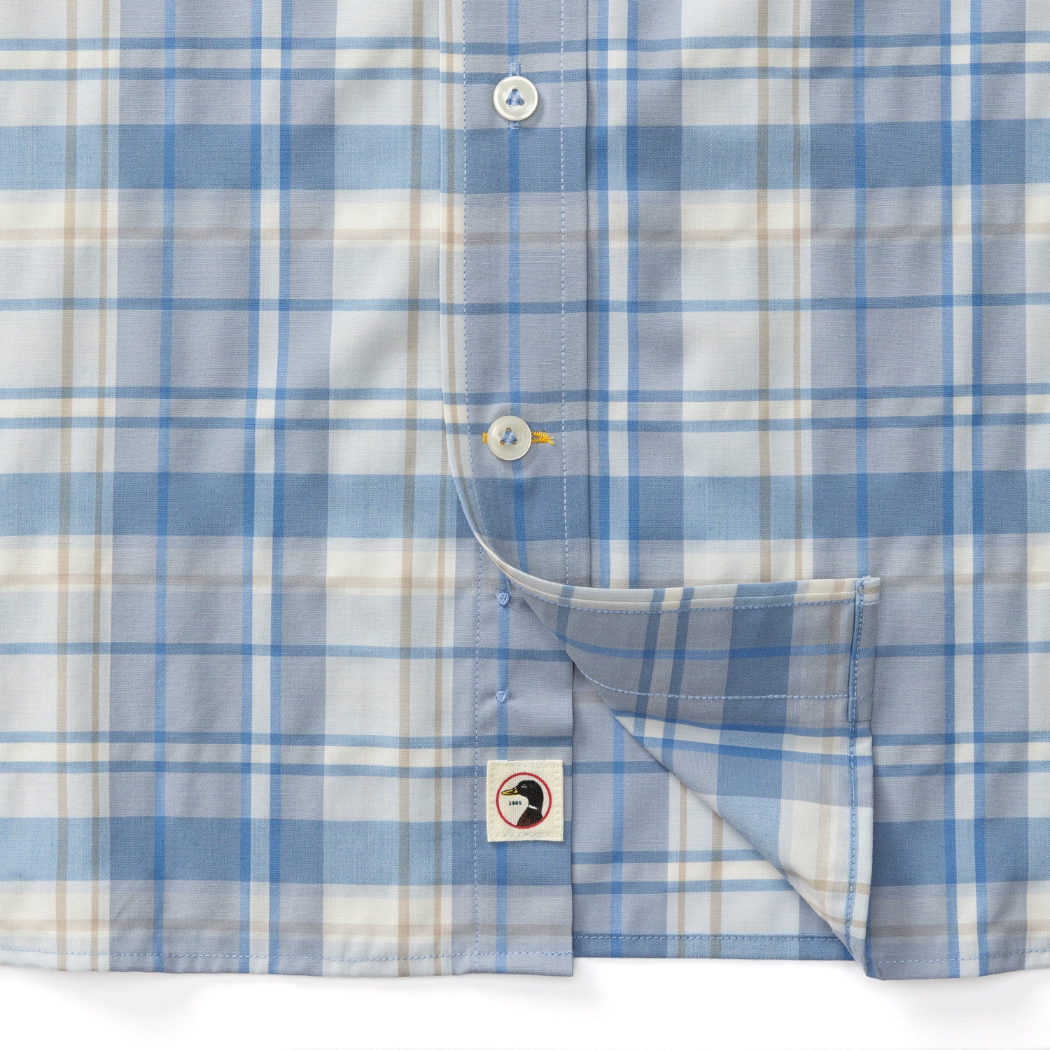Performance Poplin Sport Shirt - Marina Plaid