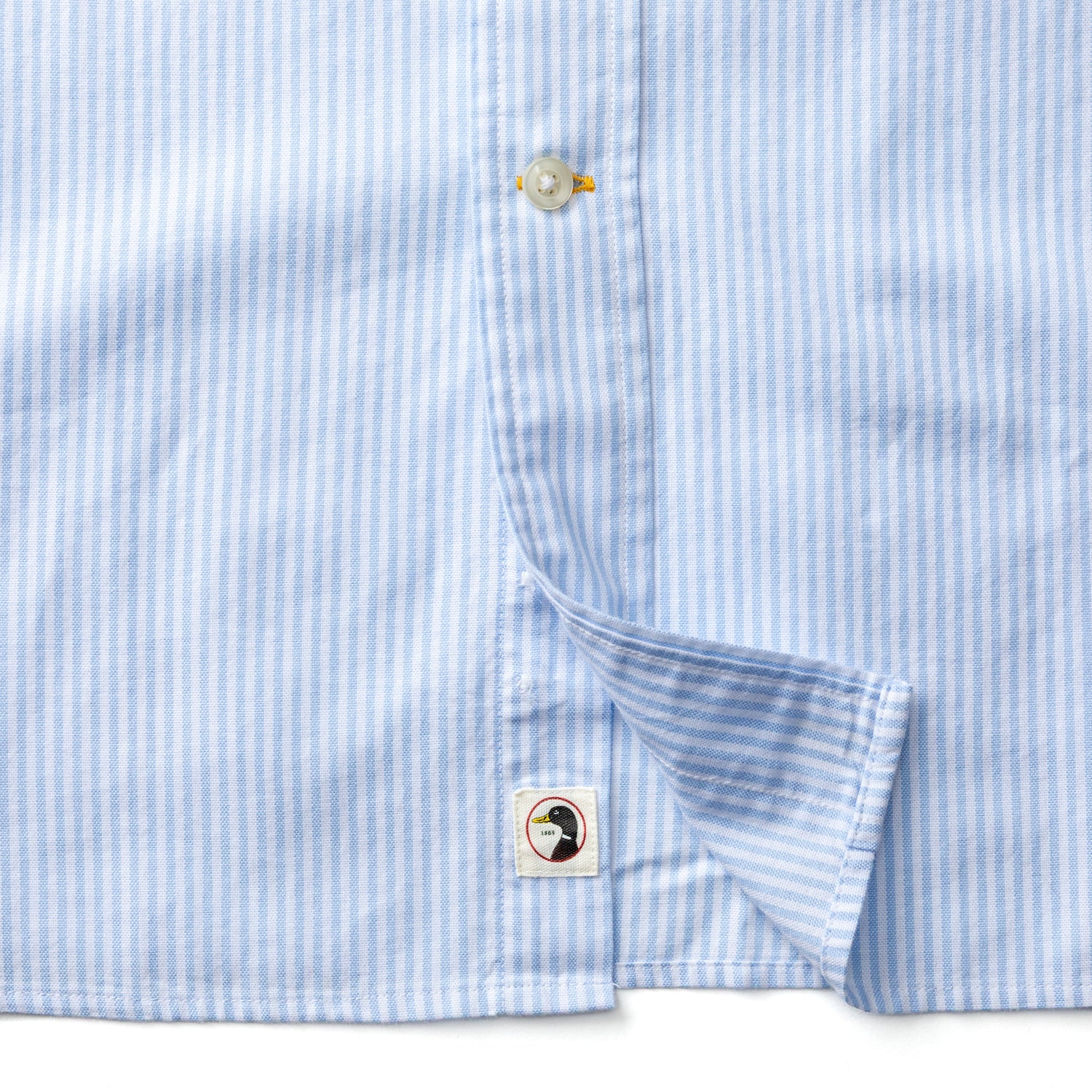 Cotton Oxford Sport Shirt - Collins Stripe - Serenity Blue