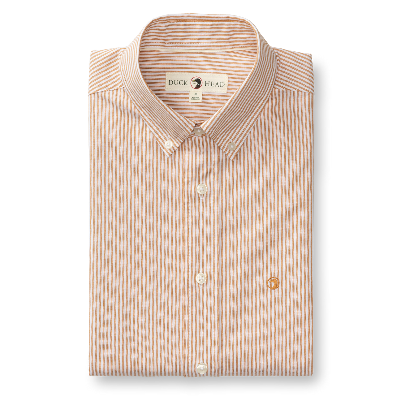 Cotton Oxford Sport Shirt - Collins Stripe - Harvest Spice
