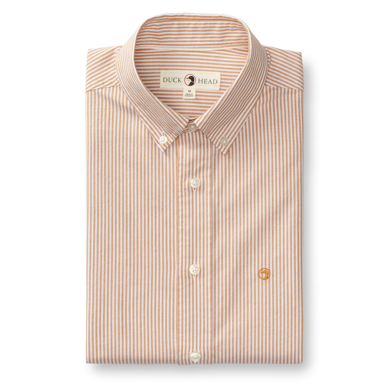 Cotton Oxford Sport Shirt - Collins Stripe - Harvest Spice
