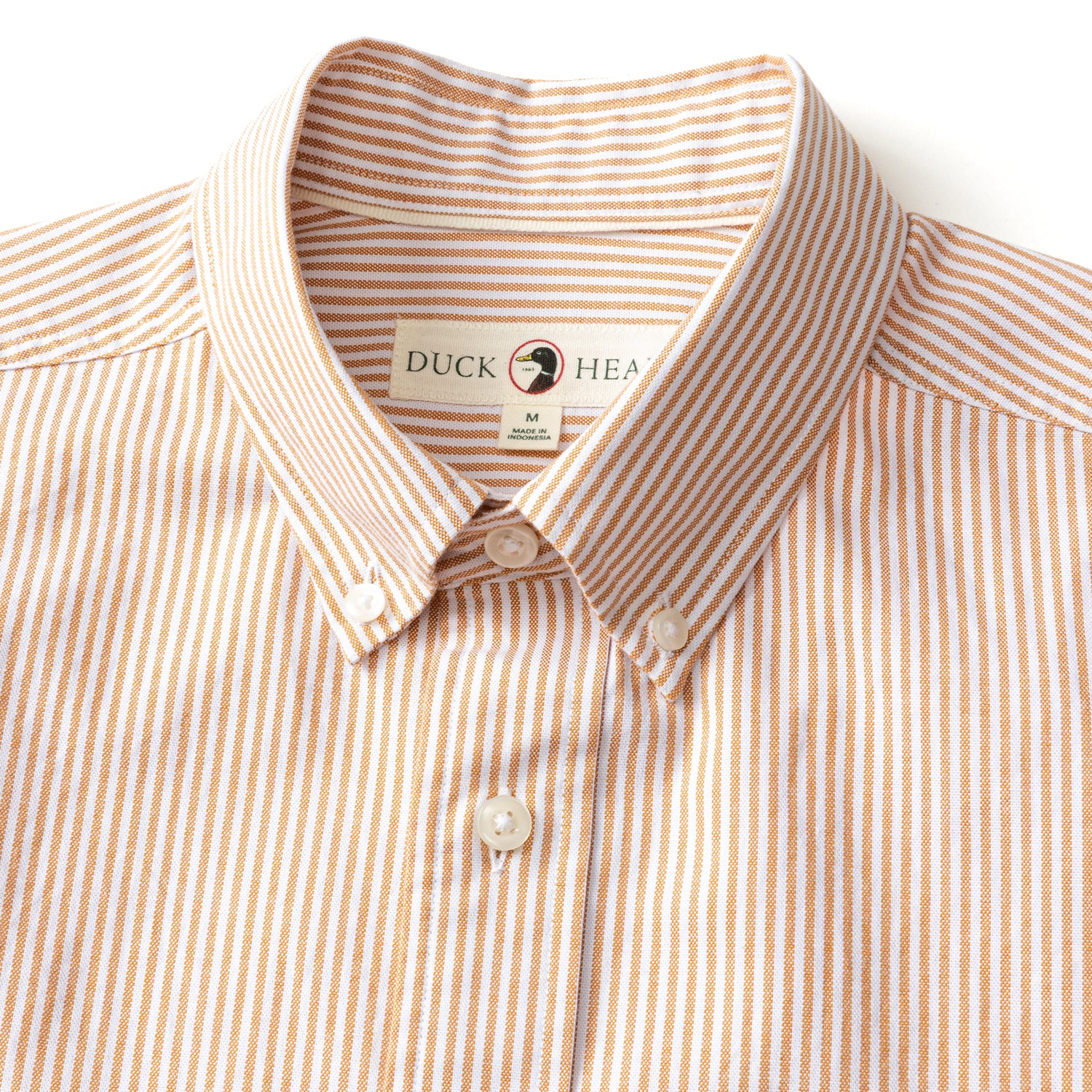 Cotton Oxford Sport Shirt - Collins Stripe - Harvest Spice