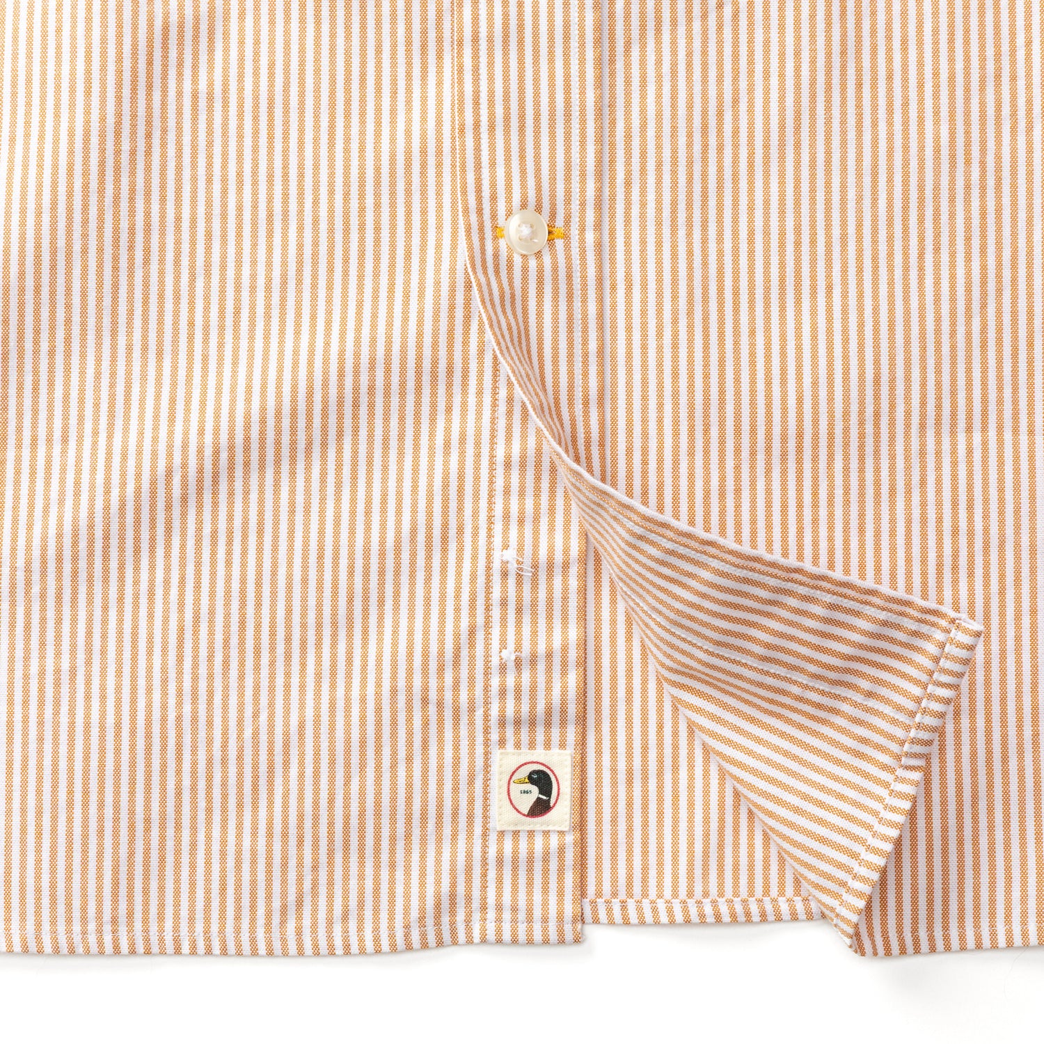 Cotton Oxford Sport Shirt - Collins Stripe - Harvest Spice