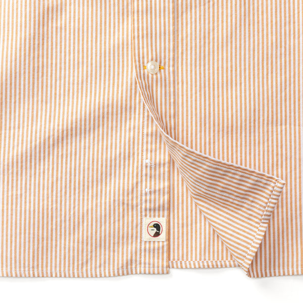 Cotton Oxford Sport Shirt - Collins Stripe - Harvest Spice