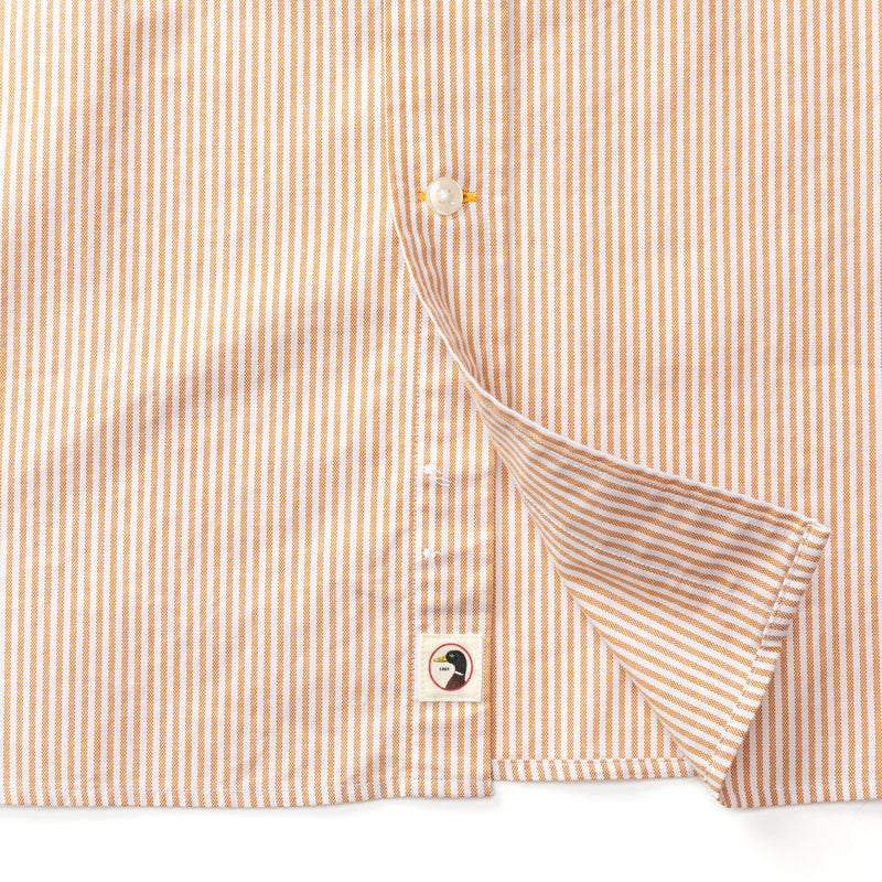 Cotton Oxford Sport Shirt - Collins Stripe - Harvest Spice