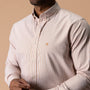 Cotton Oxford Sport Shirt - Collins Stripe - Harvest Spice