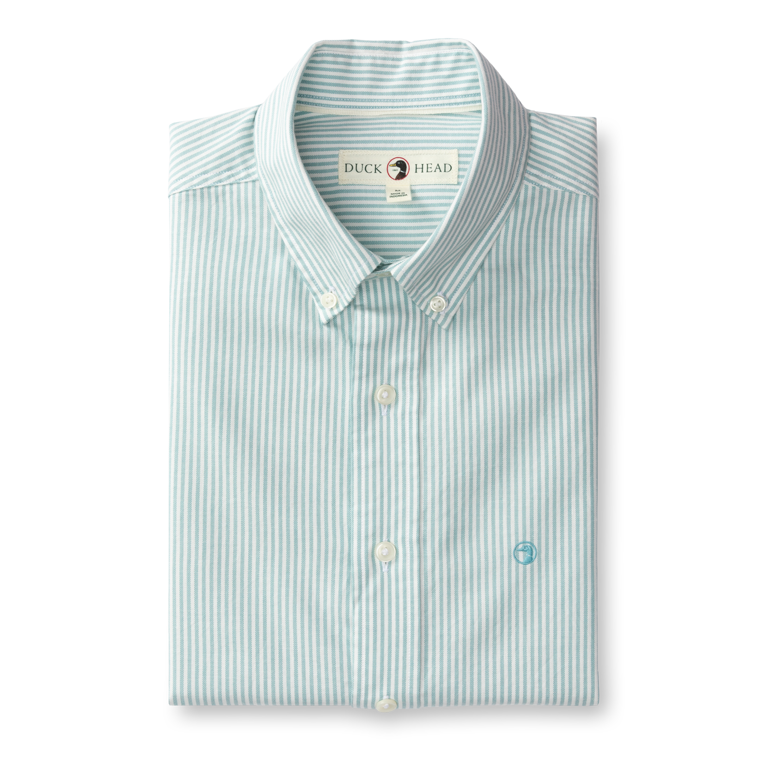 Cotton Oxford Sport Shirt - Collins Stripe - Marine Blue
