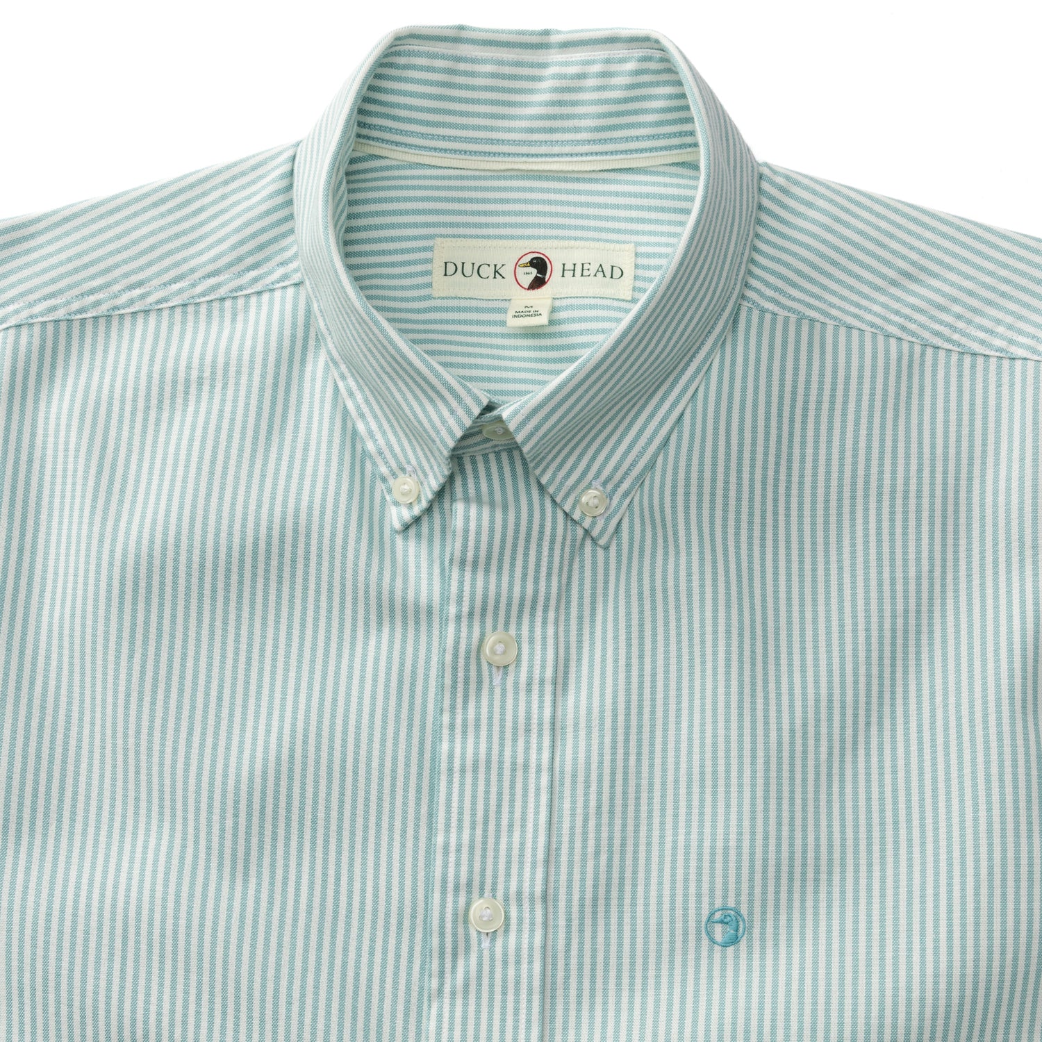 Cotton Oxford Sport Shirt - Collins Stripe - Marine Blue