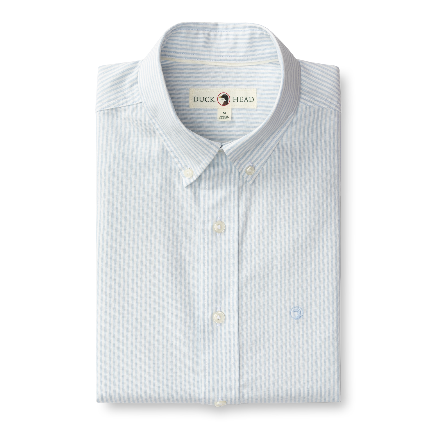 Cotton Oxford Sport Shirt - Collins Stripe - Light Blue