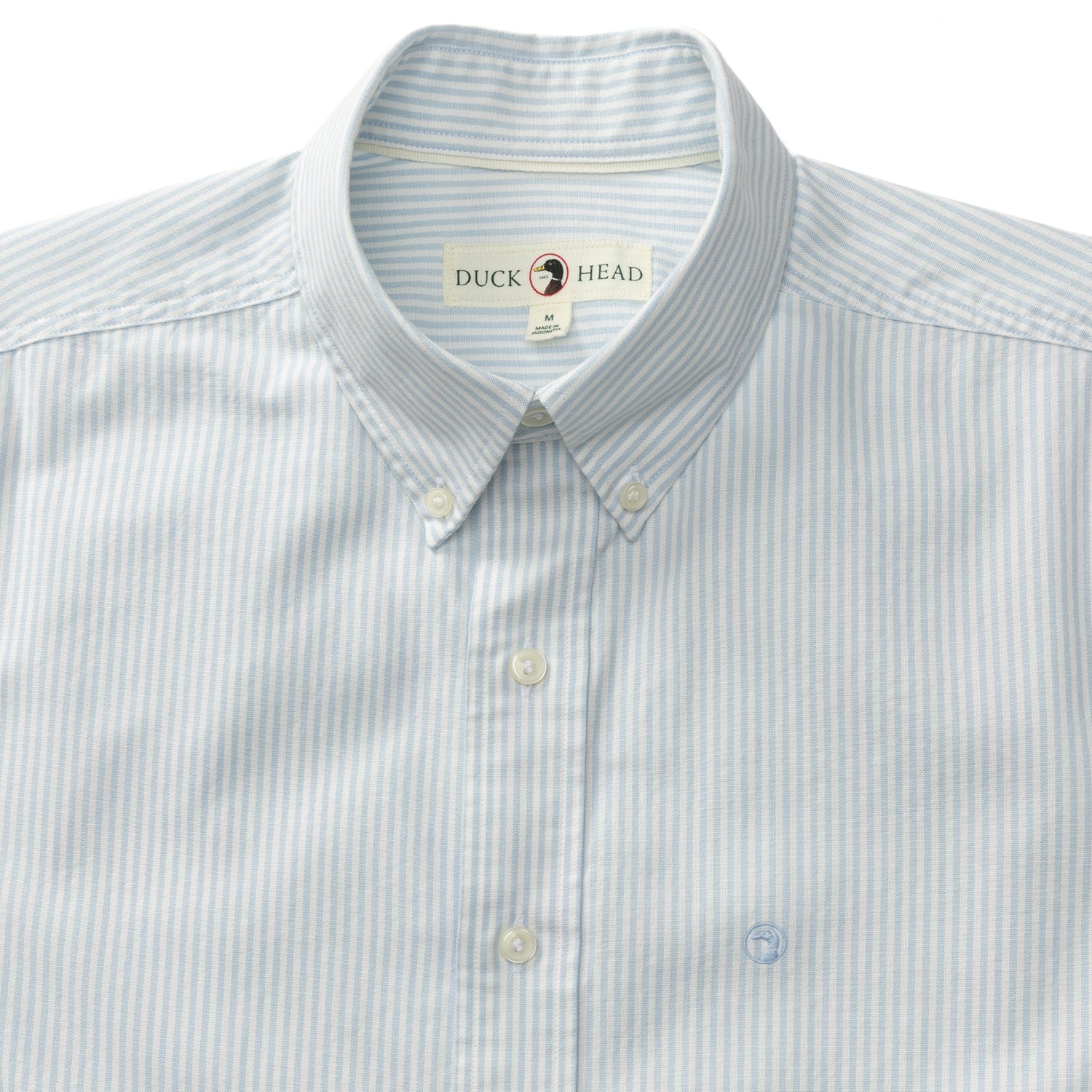 Cotton Oxford Sport Shirt - Collins Stripe - Light Blue