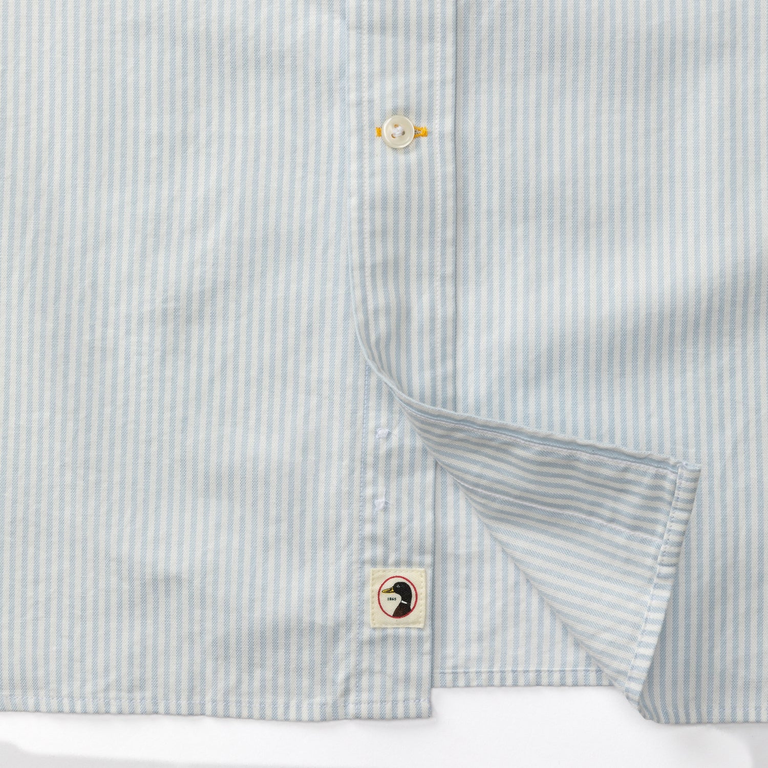 Cotton Oxford Sport Shirt - Collins Stripe - Light Blue