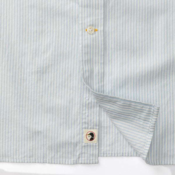 Cotton Oxford Sport Shirt - Collins Stripe - Light Blue