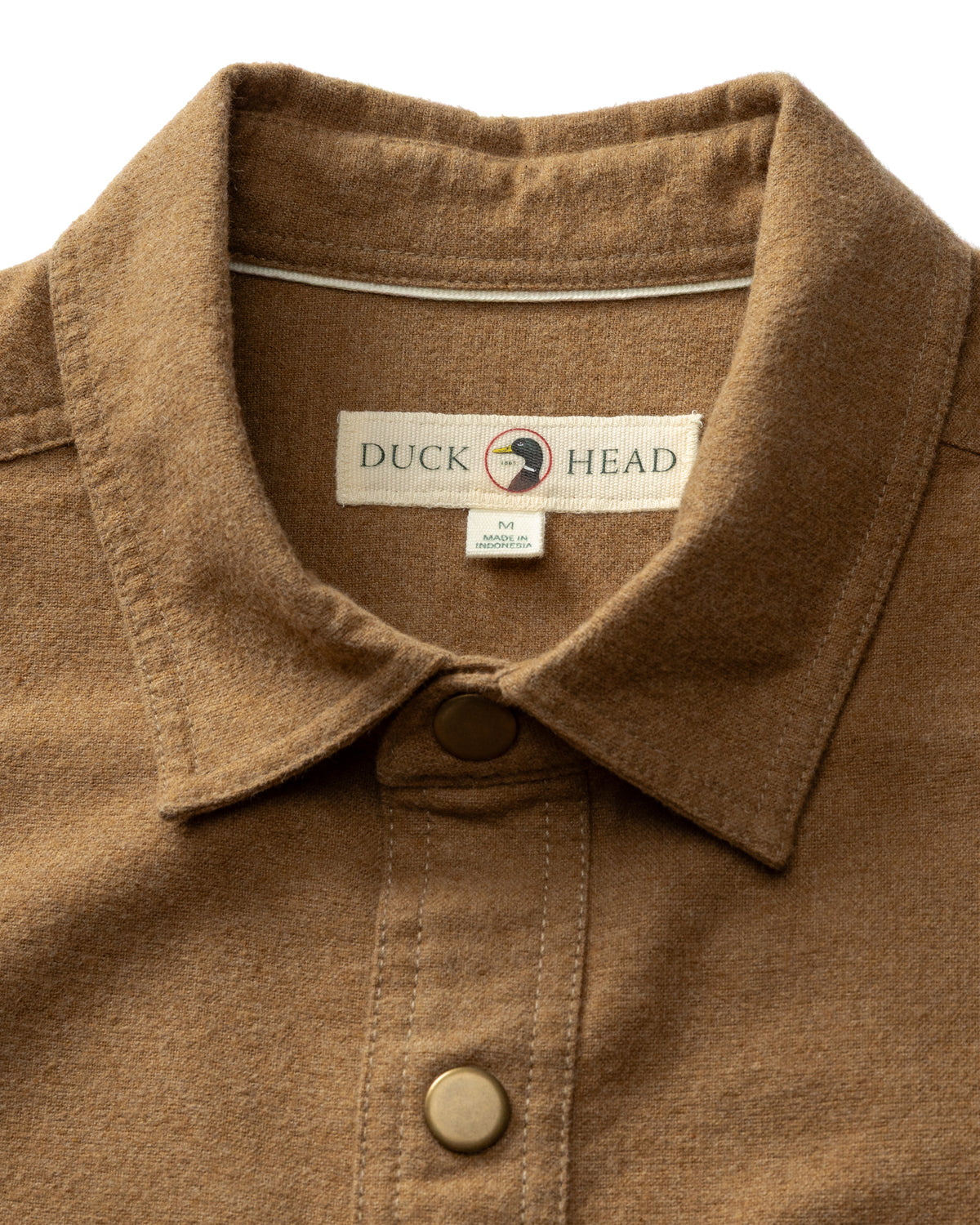 Brushed Canvas Snap Shirt - Pyne Solid - Bronze Brown