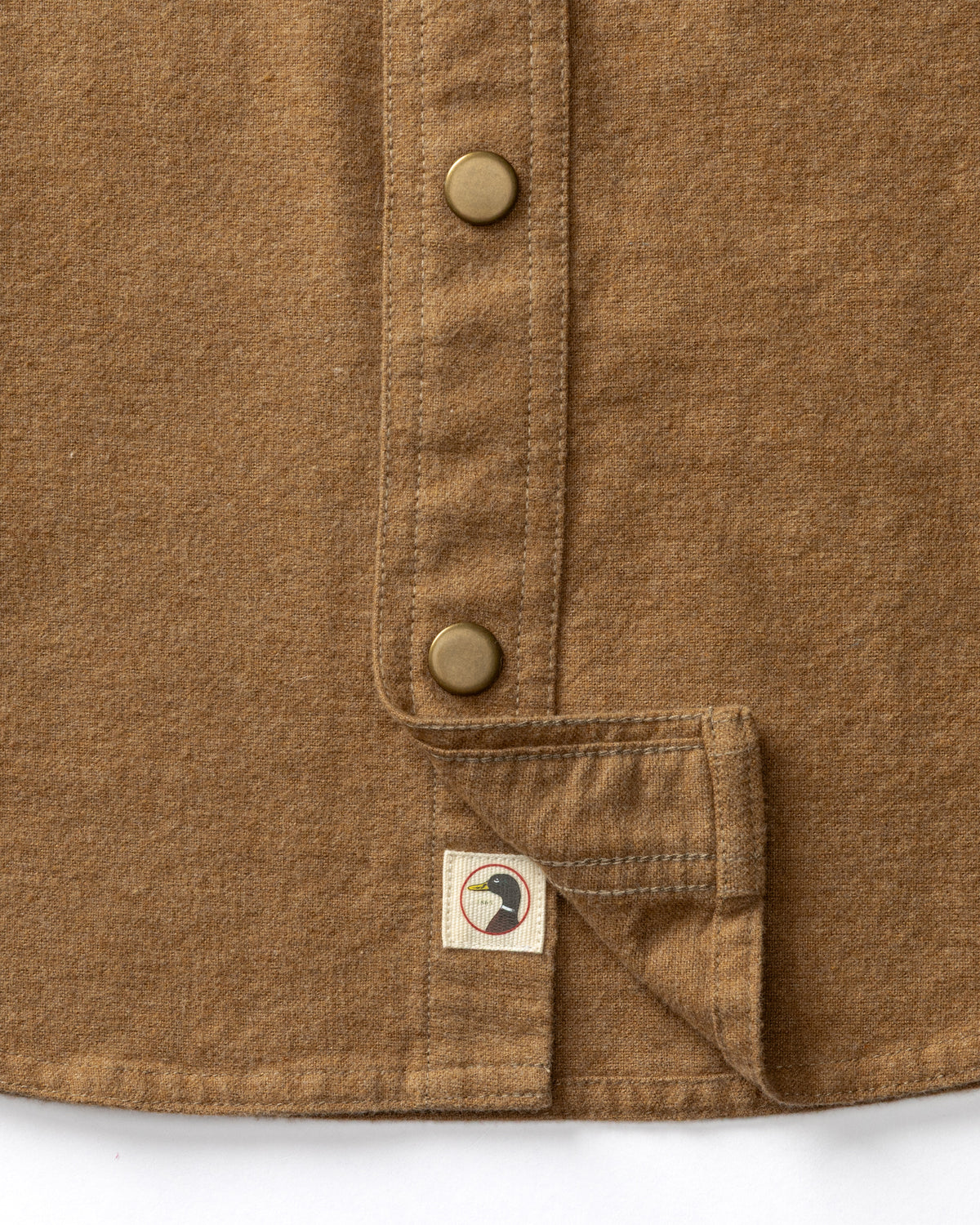 Brushed Canvas Snap Shirt - Pyne Solid - Bronze Brown