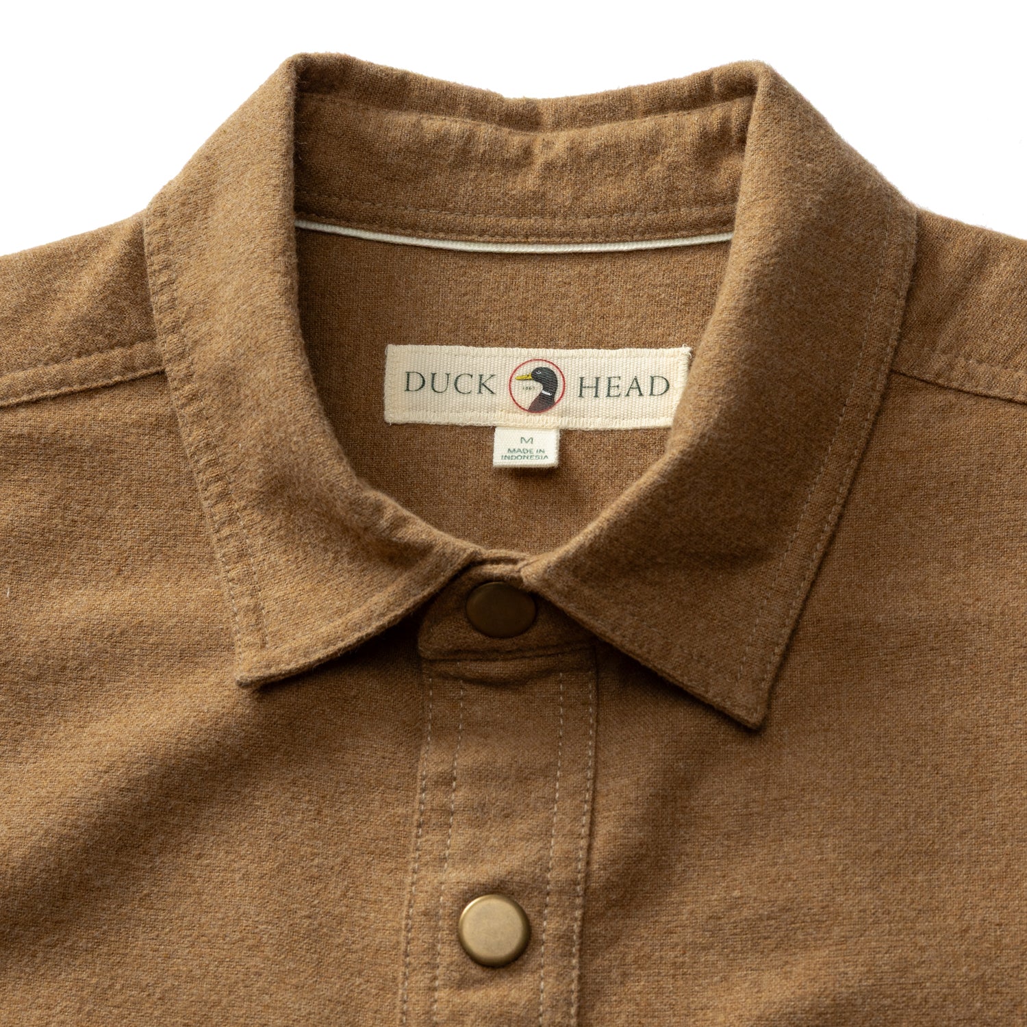 Brushed Canvas Snap Shirt - Pyne Solid - Bronze Brown