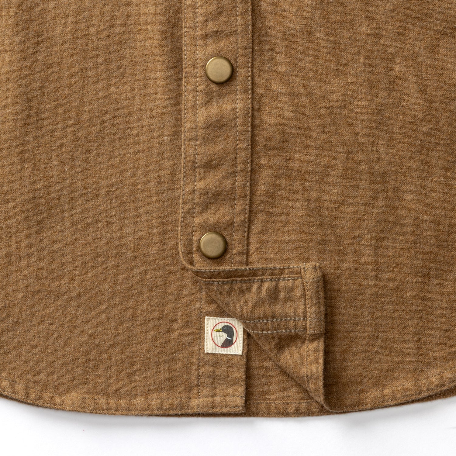 Brushed Canvas Snap Shirt - Pyne Solid - Bronze Brown