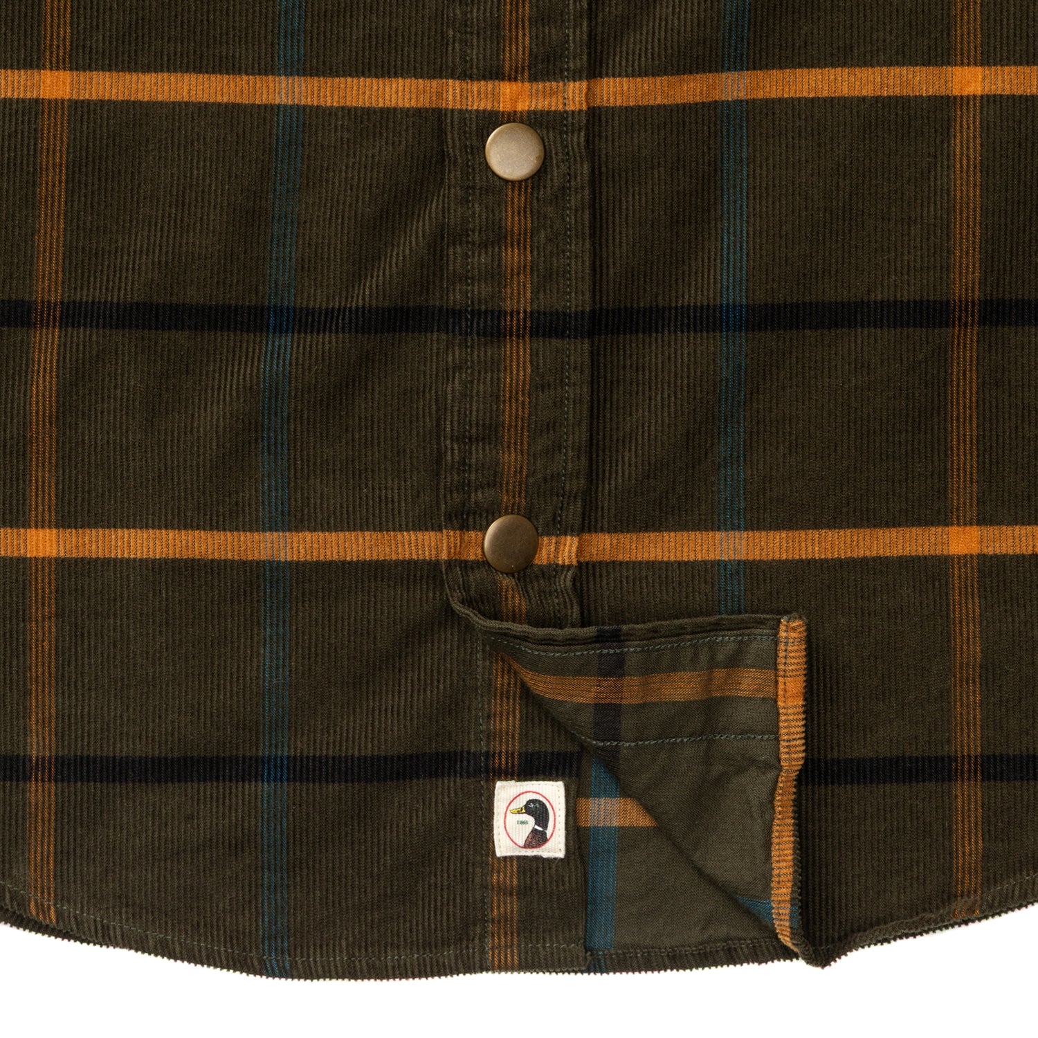 Corduroy Plaid Snap Shirt - Bankston Plaid - Deep Olive